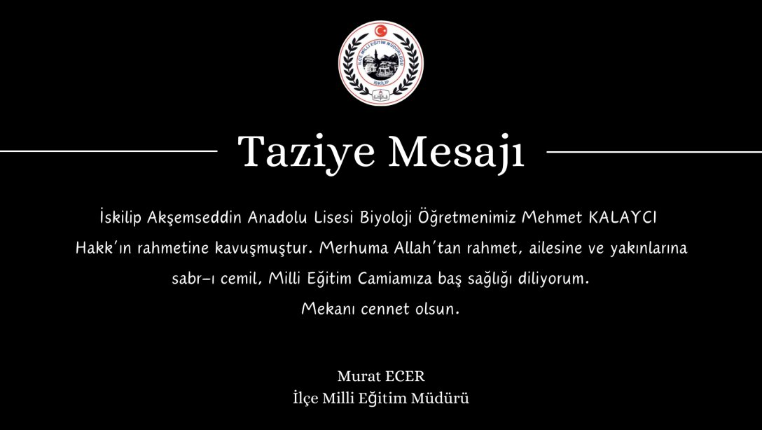 TAZİYE MESAJI